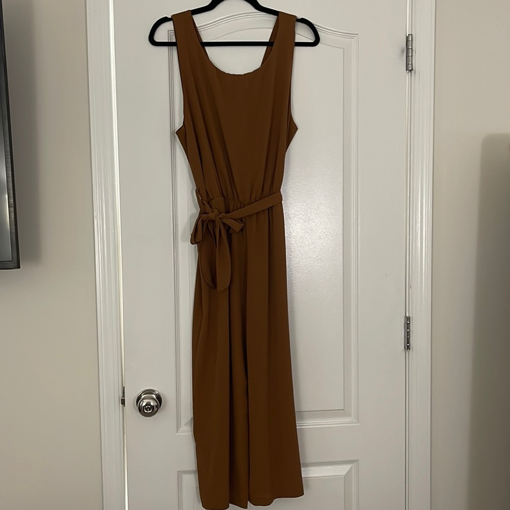 BooHoo Brown pant jumpsuit